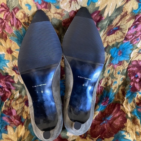 Brand New Antonio de Faria Genuine Suede Leather Olive Heeled Pull On Boots - Picture 9 of 15